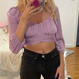 O. Vianca Crop Top bow flowy